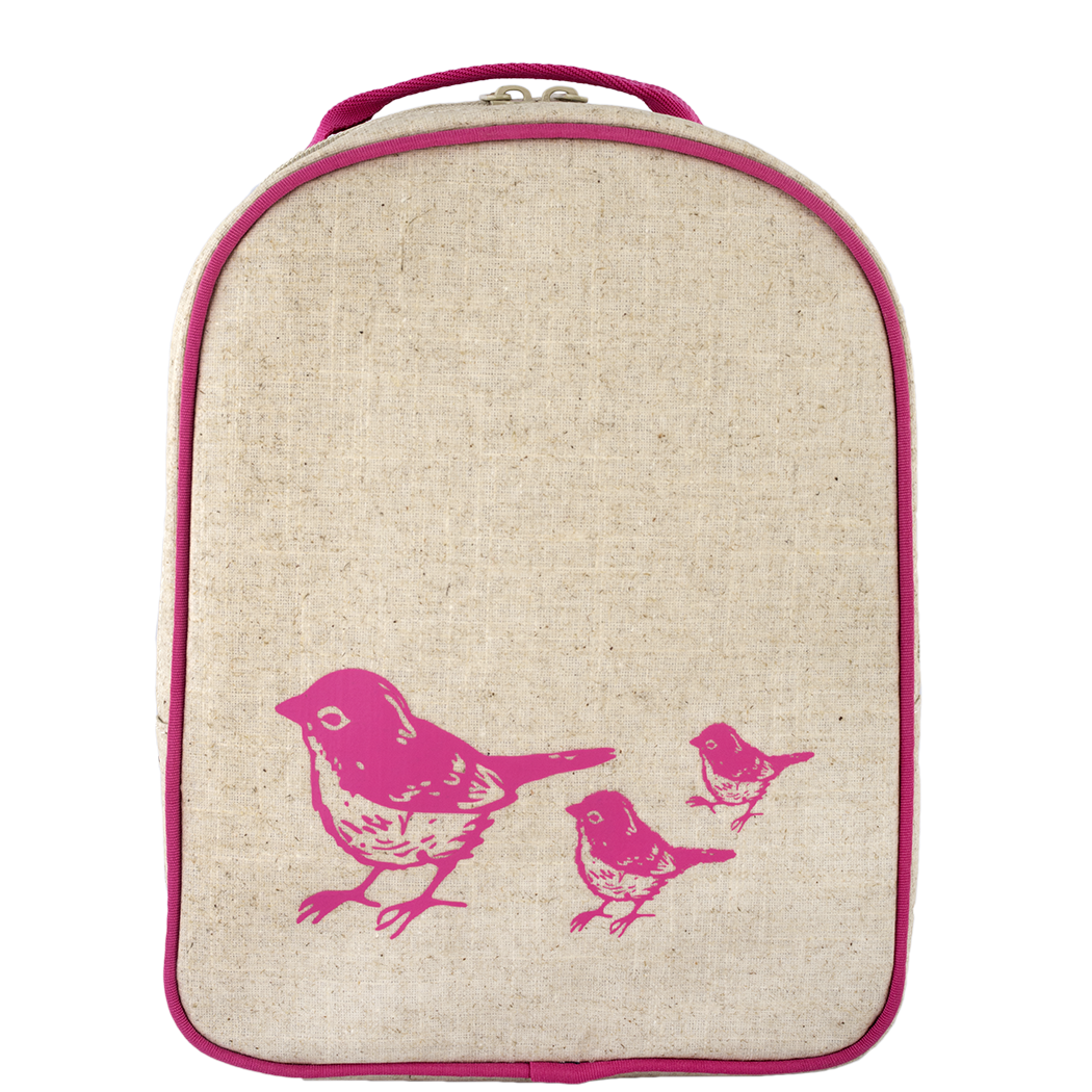 Pink Birds Matching Lunch Box To Toddler Backpack