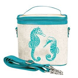 Aqua Sea Horses Small Cooler Bag