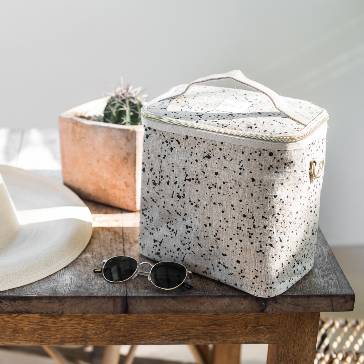 Linen - Splatter Lunch Poche