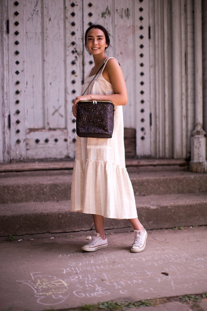 Black Paper - Gold Splatter Lunch Poche