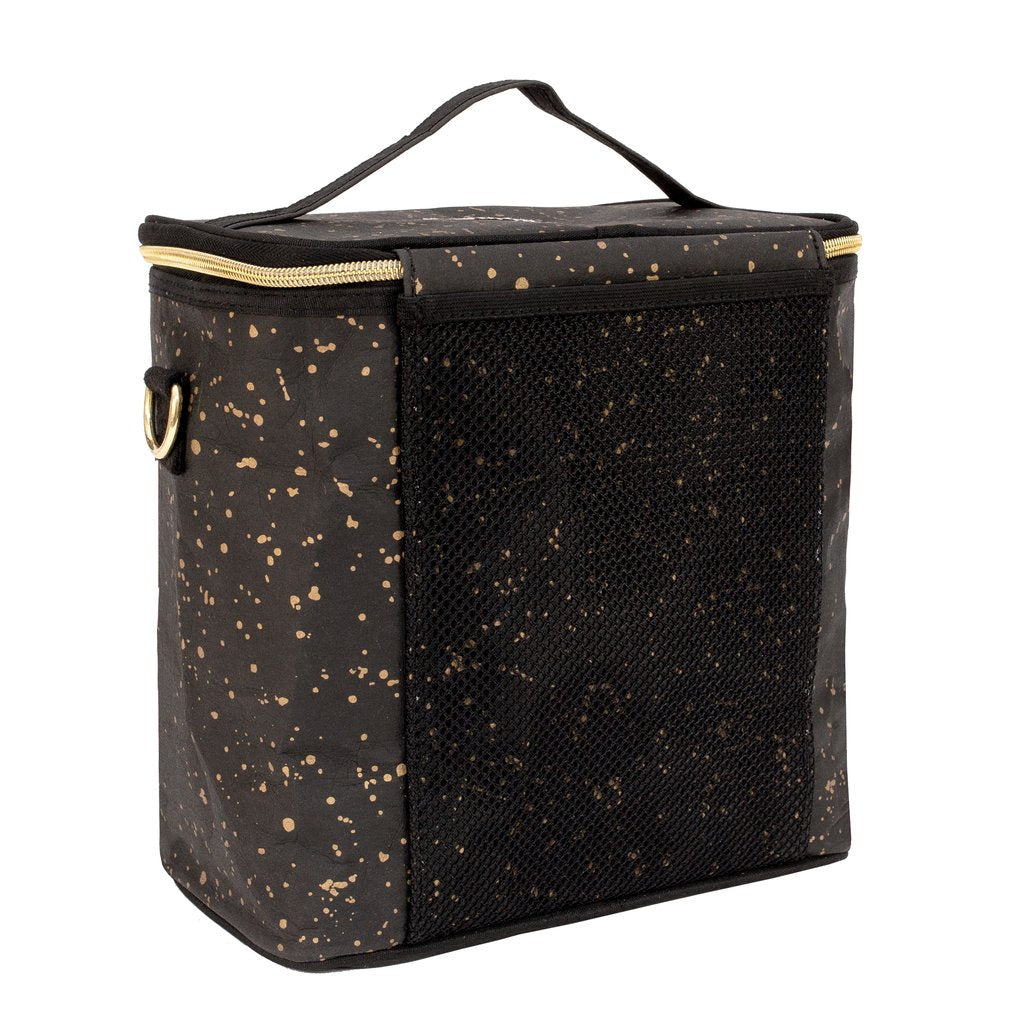 Black Paper - Gold Splatter Lunch Poche