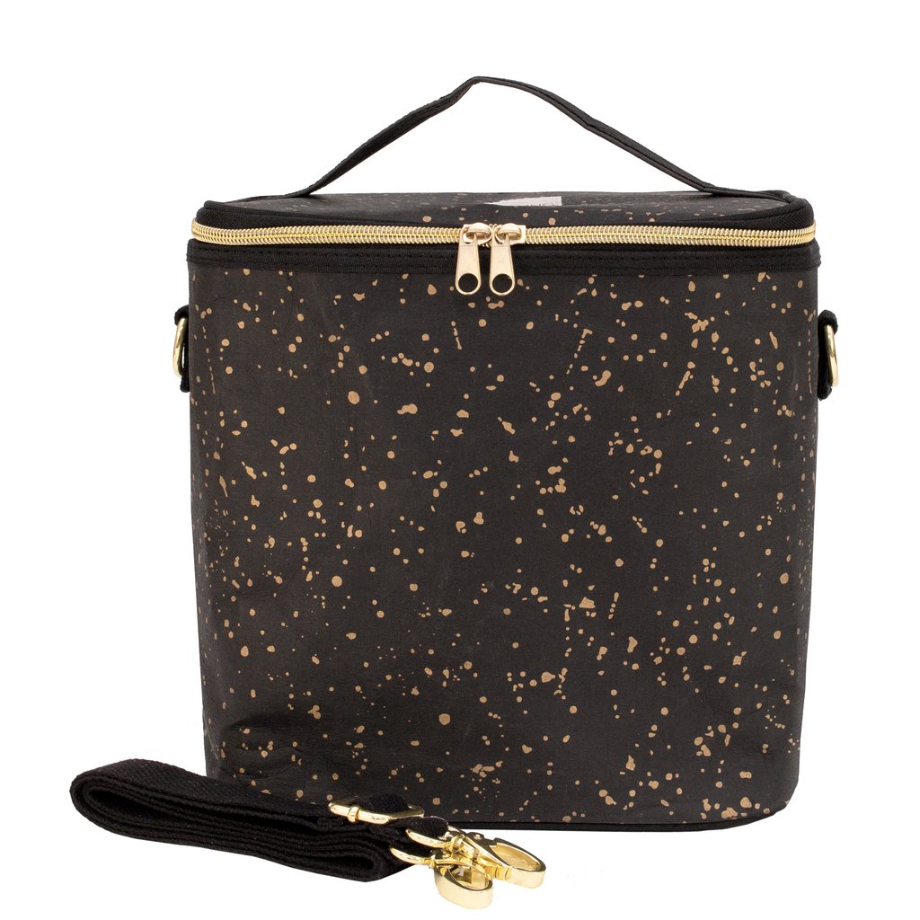 Black Paper - Gold Splatter Lunch Poche
