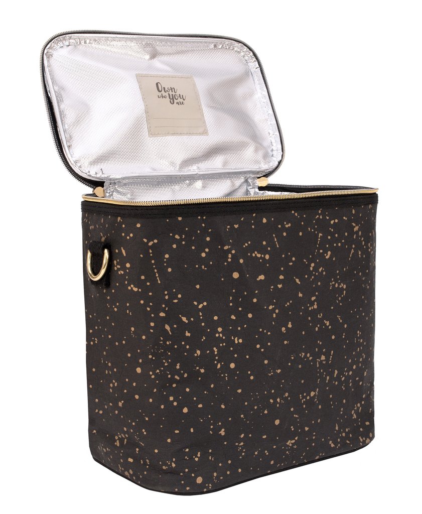 Black Paper - Gold Splatter Lunch Poche
