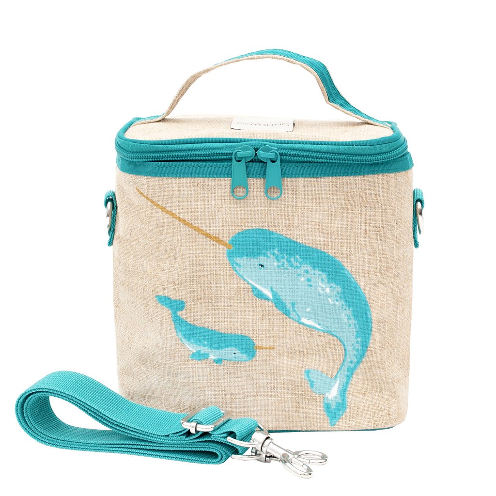Teal Narwhal Small Cooler Bag